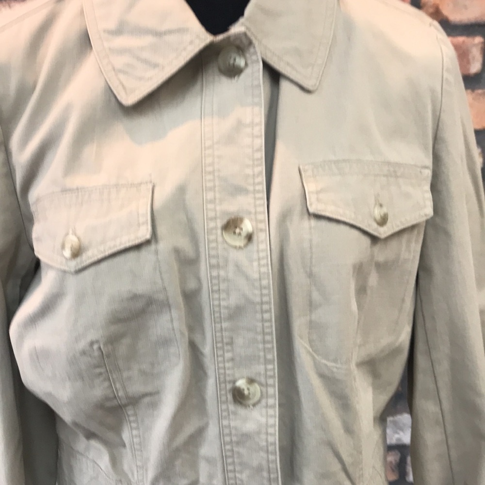 NWT - Issac Mizrah Brown Utility Jacket - Size Medium - Picture 4 of 9